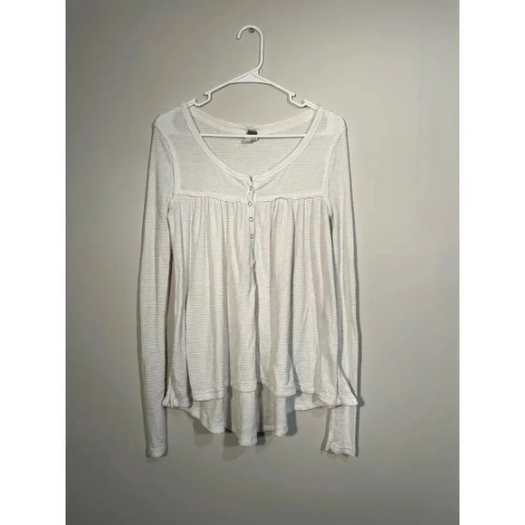 We The Free Kai Thermal Henley Top in White - Picture 2 of 12